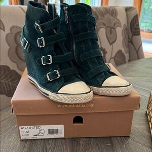 Ash Dark Green Wedge Sneakers